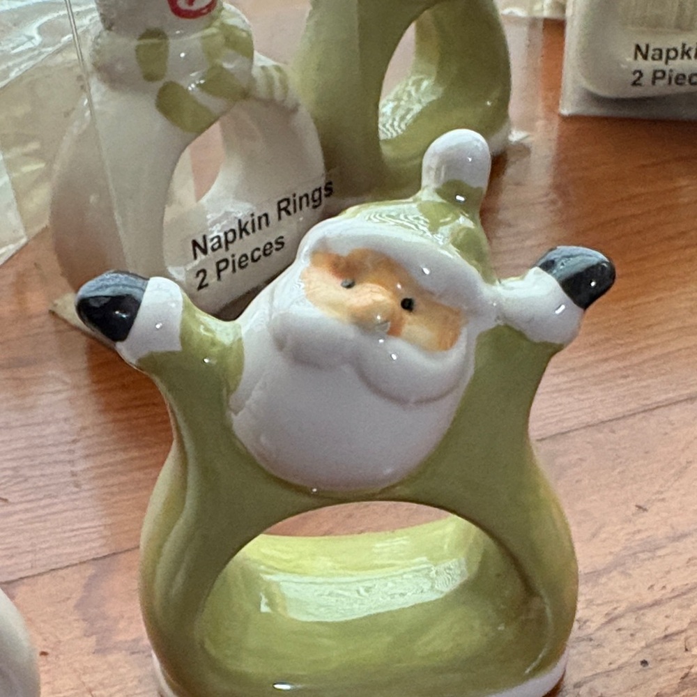 Festive Snowman Napkin Rings Set - Picture 6 of 8
